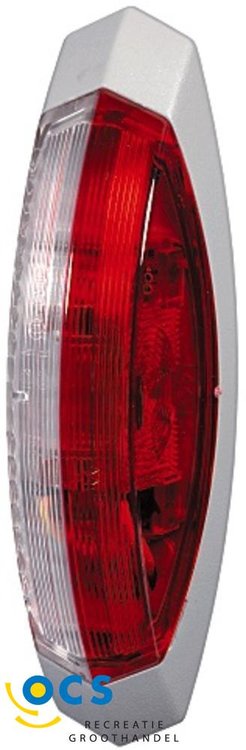 Feux lat&eacute;raux Hella (rouge/blanc) GAUCHE