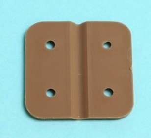 Charni&egrave;re plate Plastique (40x40mm.-BRUN)