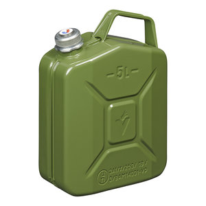 Jerrycan 5L metaal groen met magnetische schroefdop UN- &amp; T&uuml;V/GS-gekeurd