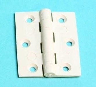 Charni&egrave;re en plastique plat (50x50mm.-blanc)