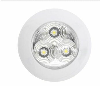 Plafonni&egrave;re / opbouwarmatuur 3-leds 12V 290lm &oslash;95x25mm