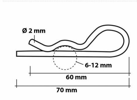 Ressort de verrouillage seulement 2mm / 6-12mm