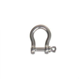 Manille de harpe courte 5mm, acier inoxydable A4 AISI 316, 1.000 daN