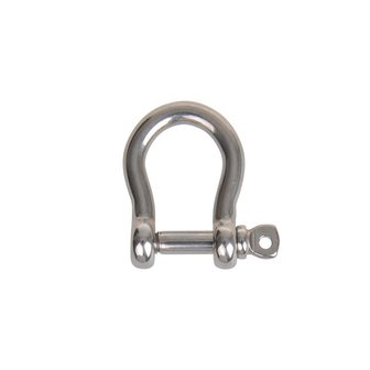 Manille de harpe courte 6mm, A4 acier inoxydable AISI 316, 1.500 daN