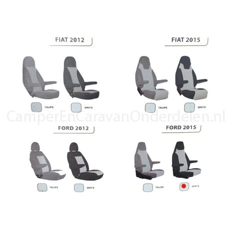 Via Mondo stoelhoezen Grijs Ford transit vanaf 2014