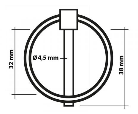 Goupille de verrouillage 4,5 mm avec anneau