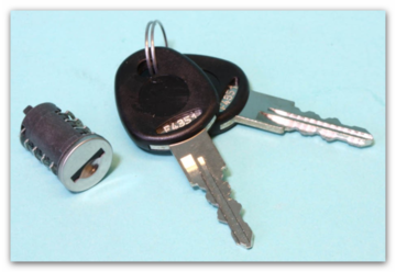 Cilinder + sleutels FF2 systeem (Nr. F4354)