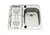 Smev MO927R  combinatie kookplaat 2 pits / wasbak rechts - afmetingen 490 x 460 mm