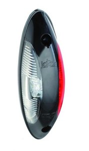 Marquage latéral blanc/ rouge cadre gris LED